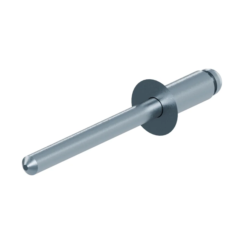 Open End Blind Rivet, St/St, Countersunk Head ISO 15980 4 × 10, zinc plated