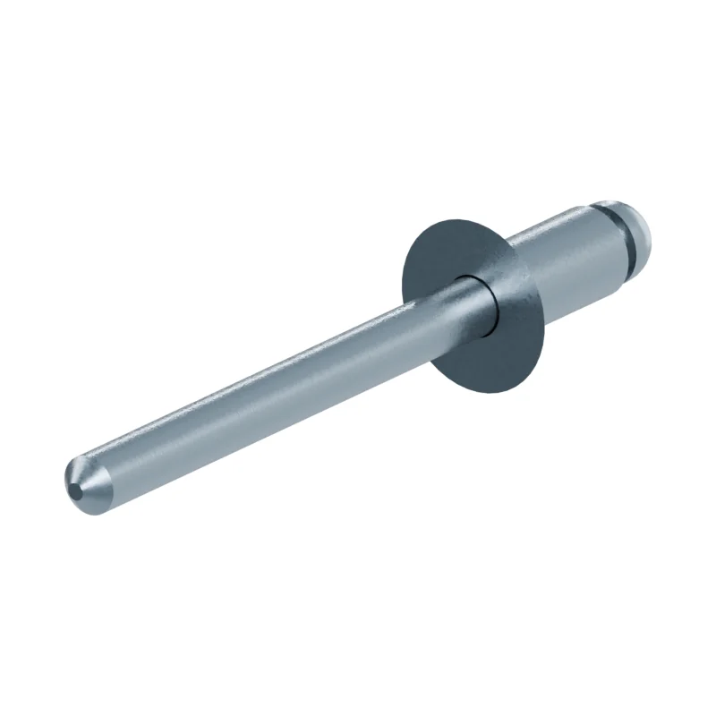 Open End Blind Rivet, St/St, Countersunk Head ISO 15980 4 × 8, zinc plated