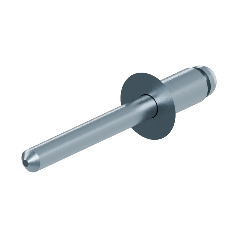 Open End Blind Rivet, St/St, Countersunk Head ISO 15980 5 × 10, zinc plated