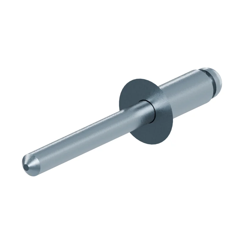 Open End Blind Rivet, St/St, Countersunk Head ISO 15980 5 × 12, zinc plated