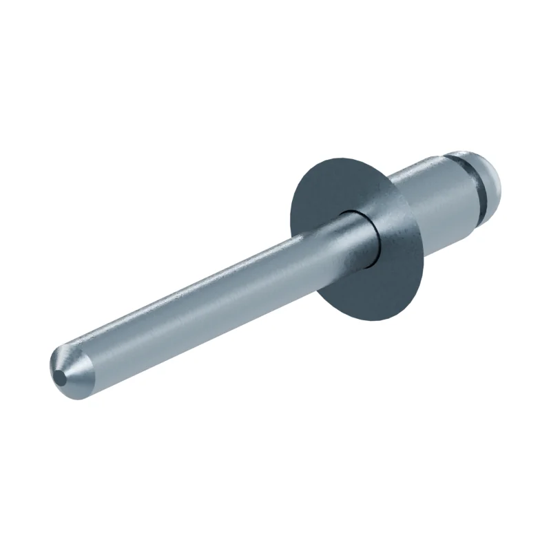 Open End Blind Rivet, St/St, Countersunk Head ISO 15980 5 × 8, zinc plated