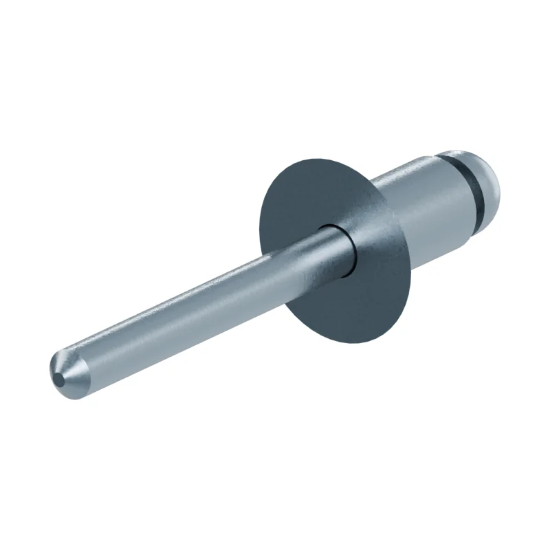 Open End Blind Rivet, St/St, Countersunk Head ISO 15980 6 × 10, zinc plated