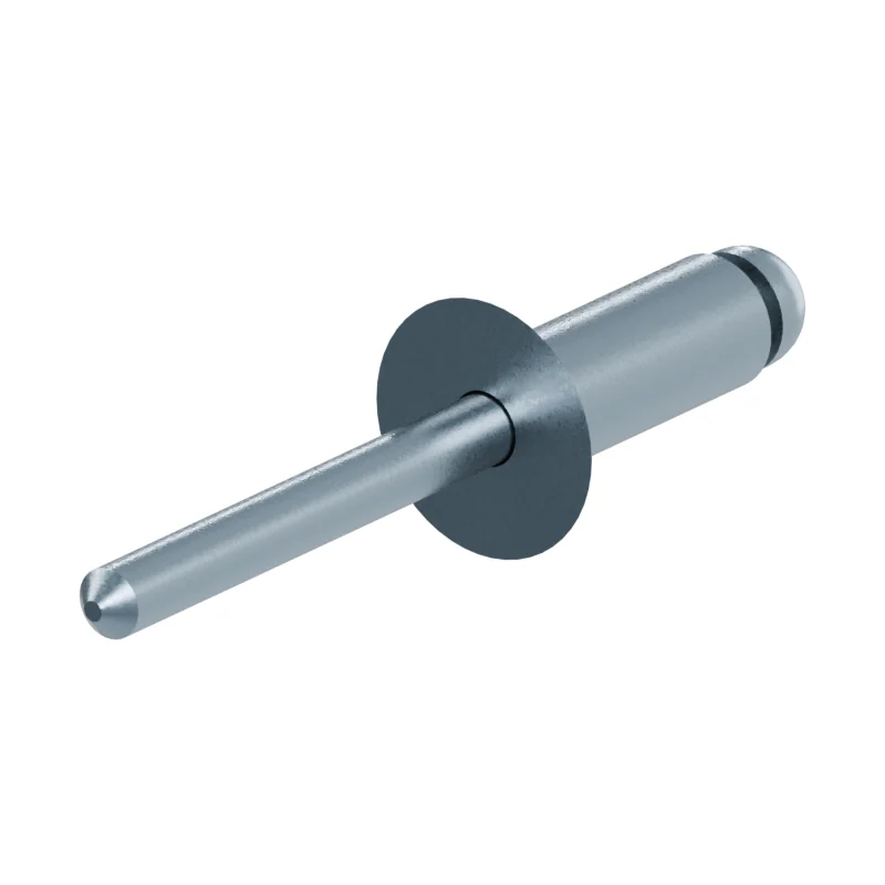 Open End Blind Rivet, St/St, Countersunk Head ISO 15980 6 × 16, zinc plated