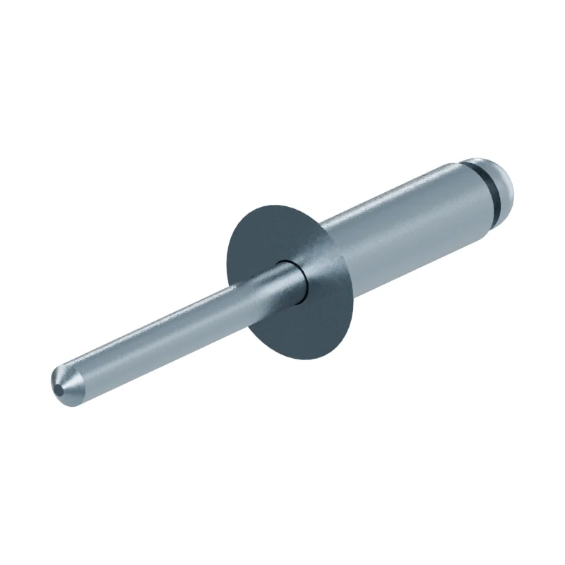 Open End Blind Rivet, St/St, Countersunk Head ISO 15980 6 × 20, zinc plated