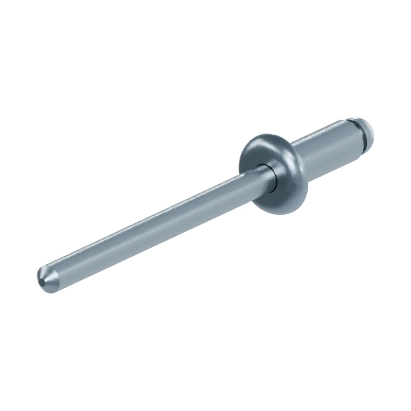 Open End Blind Rivet, St/St, Protruding Head ISO 15979 3 × 8, zinc plated