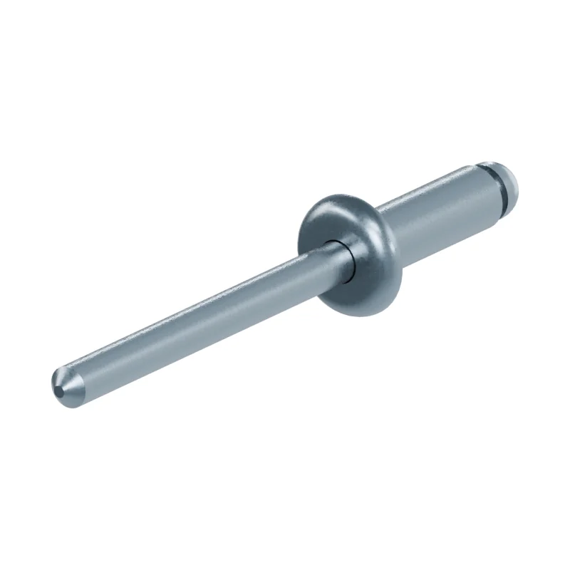 Open End Blind Rivet, St/St, Protruding Head ISO 15979 4 × 12, zinc plated