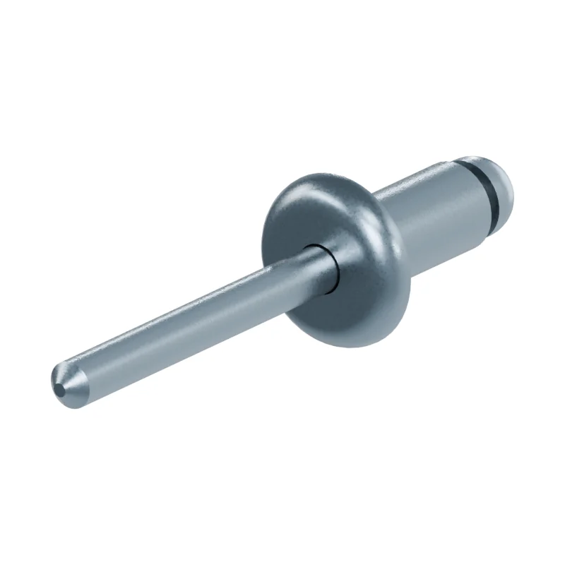 Open End Blind Rivet, St/St, Protruding Head ISO 15979 6 × 12, zinc plated