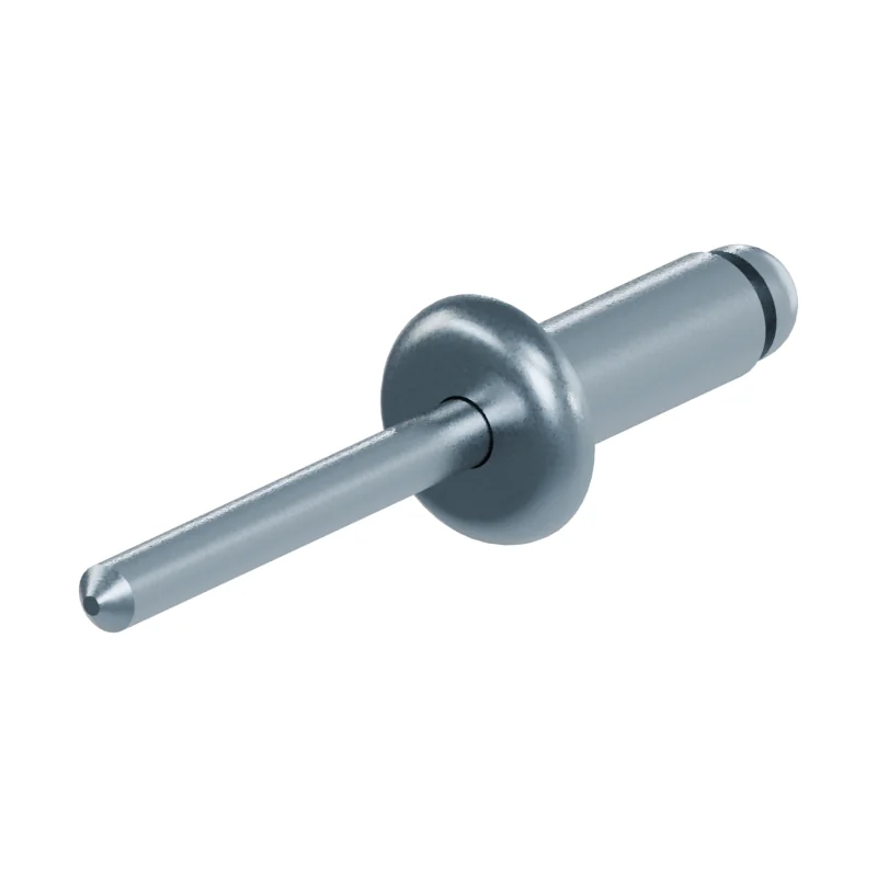 Open End Blind Rivet, St/St, Protruding Head ISO 15979 6 × 16, zinc plated