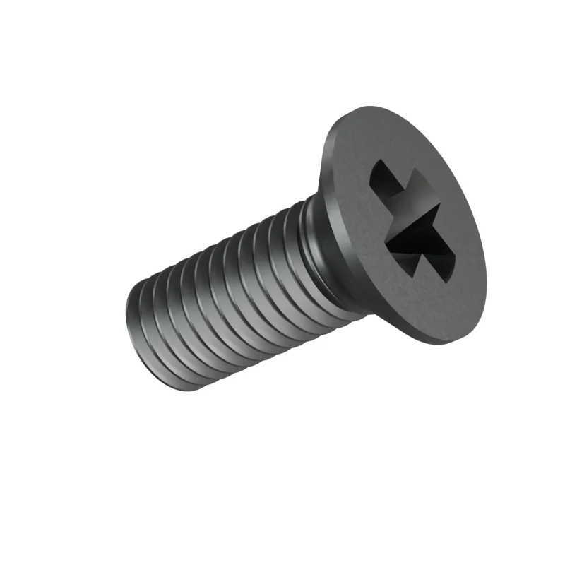Phillips Countersunk Head Machine Screw DIN 965 M10 × 25, plain steel