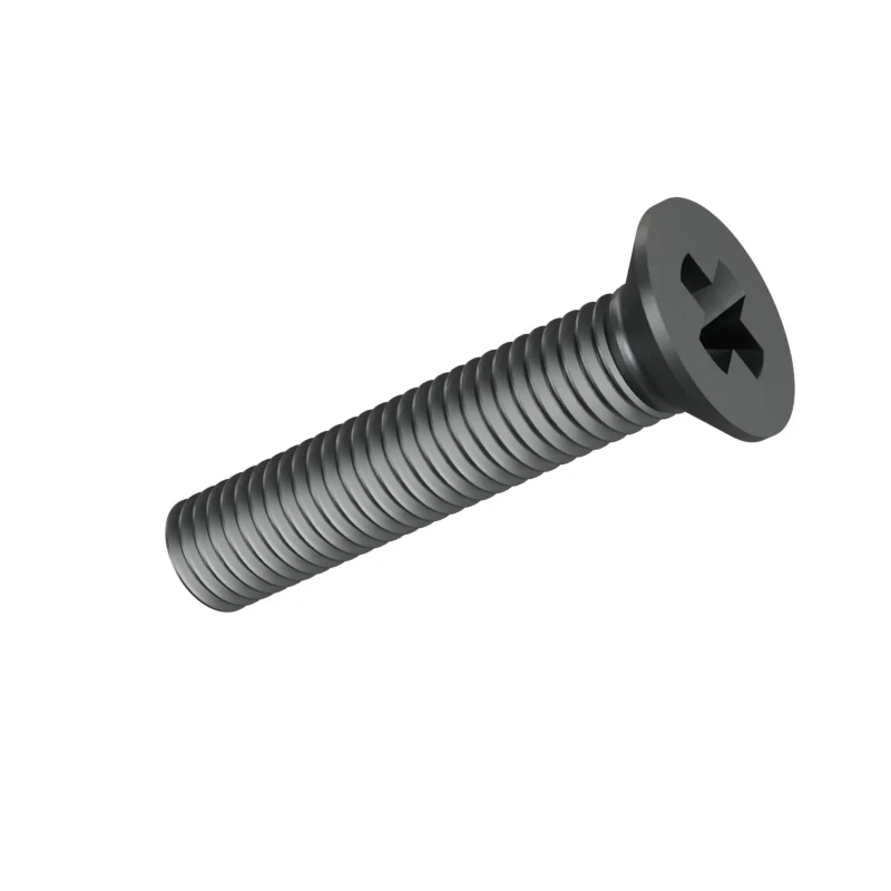 Phillips Countersunk Head Machine Screw DIN 965 M10 × 50, plain steel