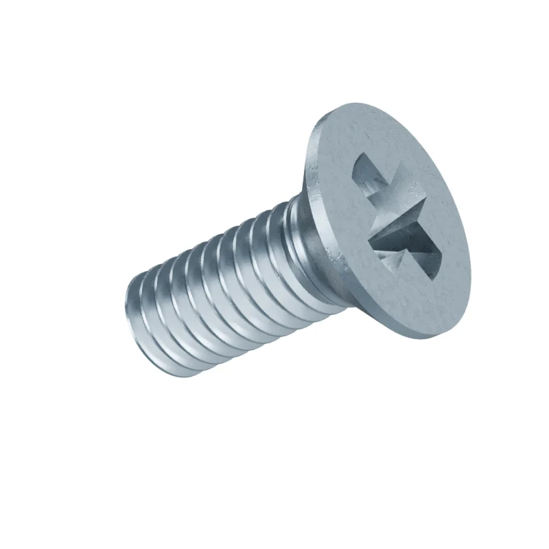 Phillips Countersunk Head Machine Screw DIN 965 M4 × 10, zinc plated