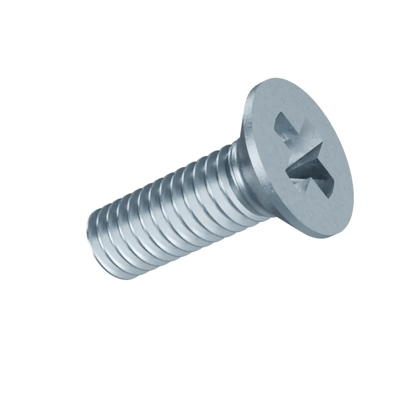 Phillips Countersunk Head Machine Screw DIN 965 M4 × 12, zinc plated