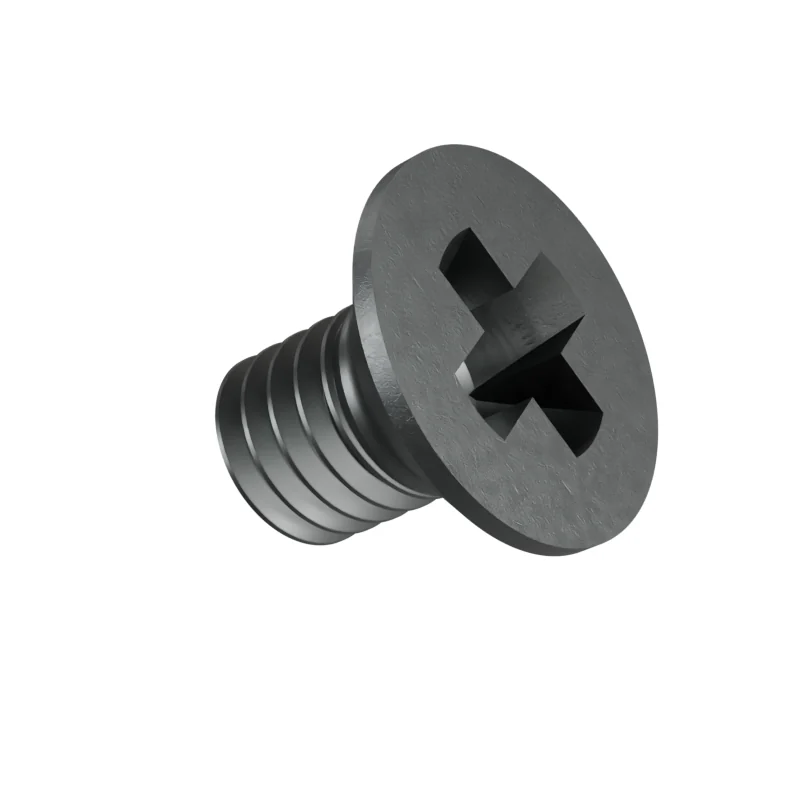 Phillips Countersunk Head Machine Screw DIN 965 M4 × 6, plain steel