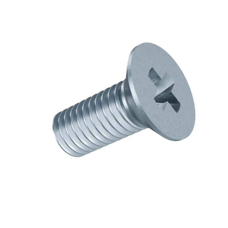 Phillips Countersunk Head Machine Screw DIN 965 M5 × 12, zinc plated