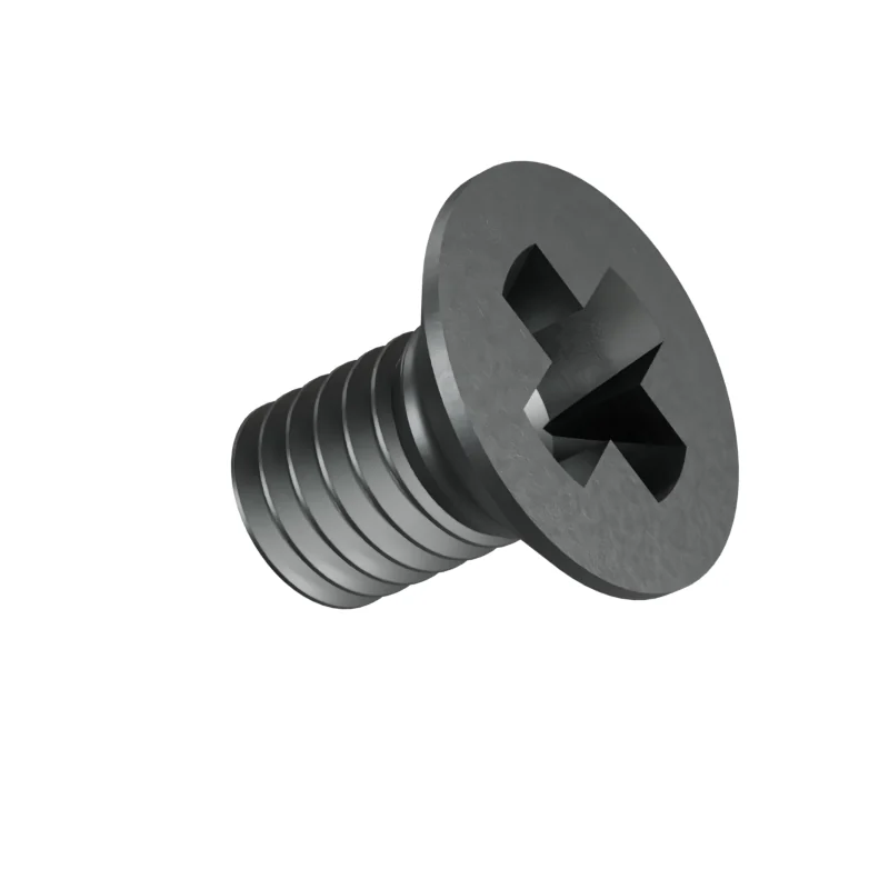 Phillips Countersunk Head Machine Screw DIN 965 M6 × 10, plain steel