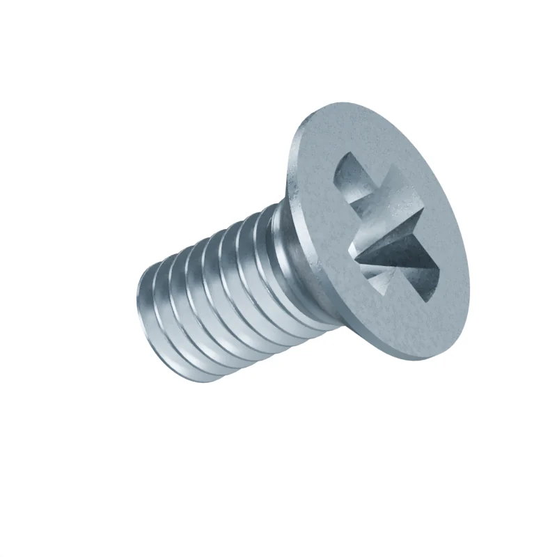 Phillips Countersunk Head Machine Screw DIN 965 M6 × 12, zinc plated