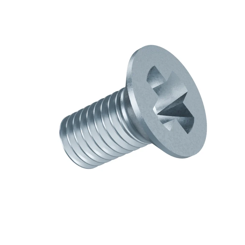 Phillips Countersunk Head Machine Screw DIN 965 M8 × 16, zinc plated
