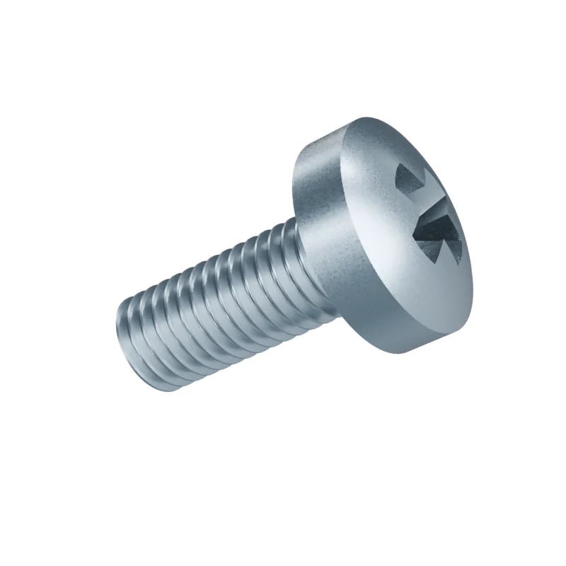 Phillips Pan Head Machine Screw DIN 7985 M10 × 25, zinc plated