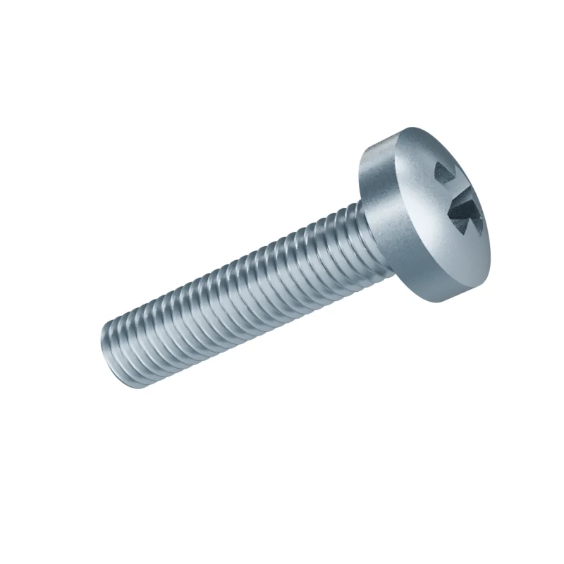 Phillips Pan Head Machine Screw DIN 7985 M10 × 45, zinc plated