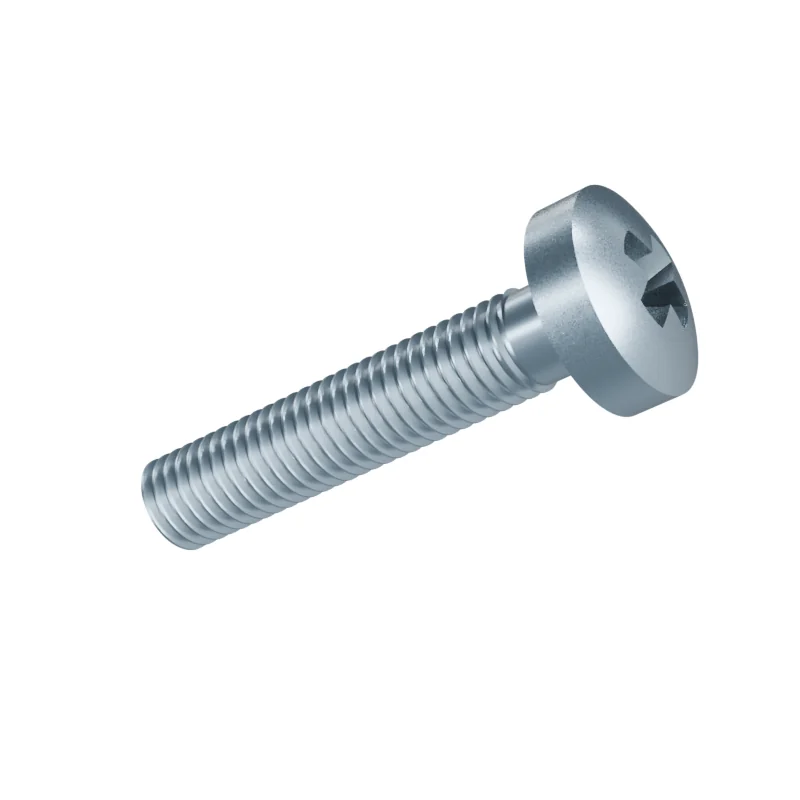 Phillips Pan Head Machine Screw DIN 7985 M10 × 50, zinc plated