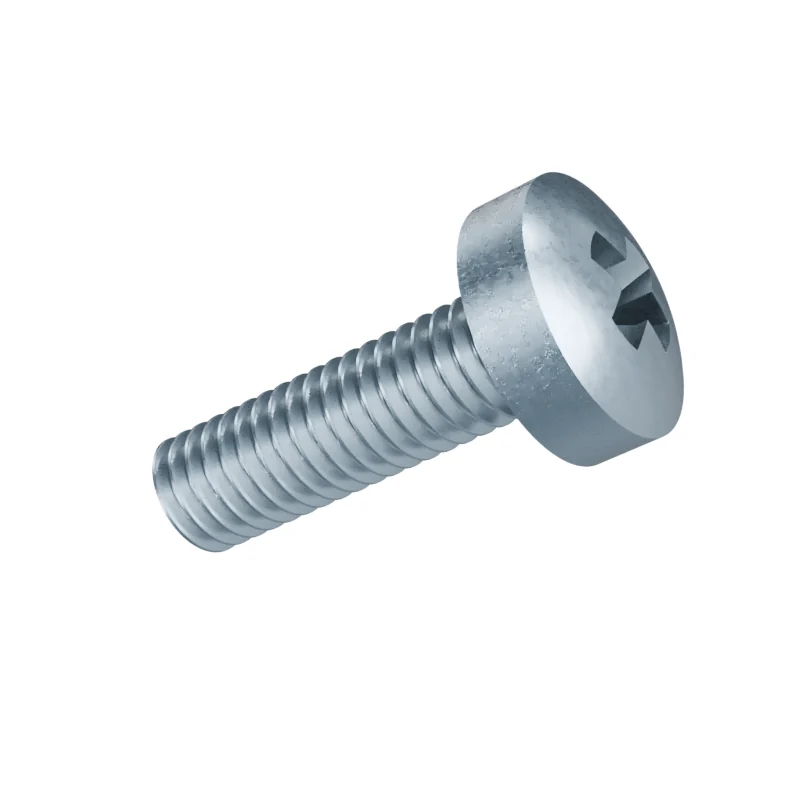 Phillips Pan Head Machine Screw DIN 7985 M3 × 10, zinc plated