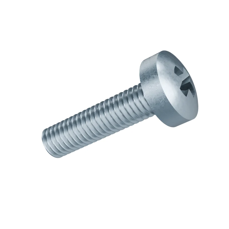 Phillips Pan Head Machine Screw DIN 7985 M3 × 12, zinc plated