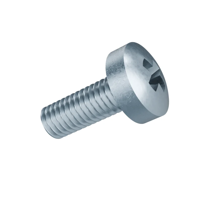 Phillips Pan Head Machine Screw DIN 7985 M3 × 8, zinc plated