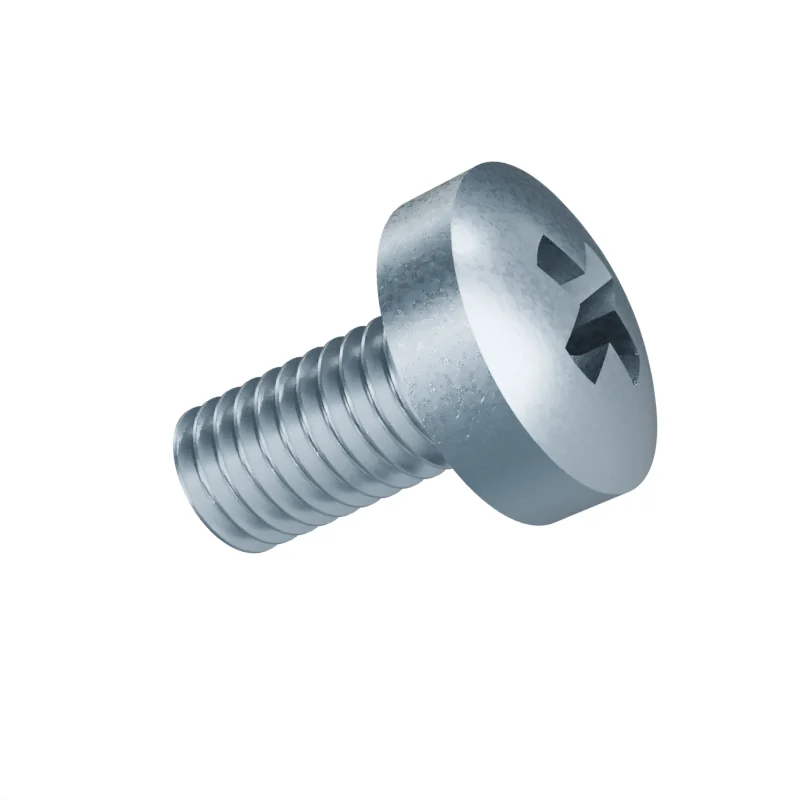 Phillips Pan Head Machine Screw DIN 7985 M5 × 10, zinc plated