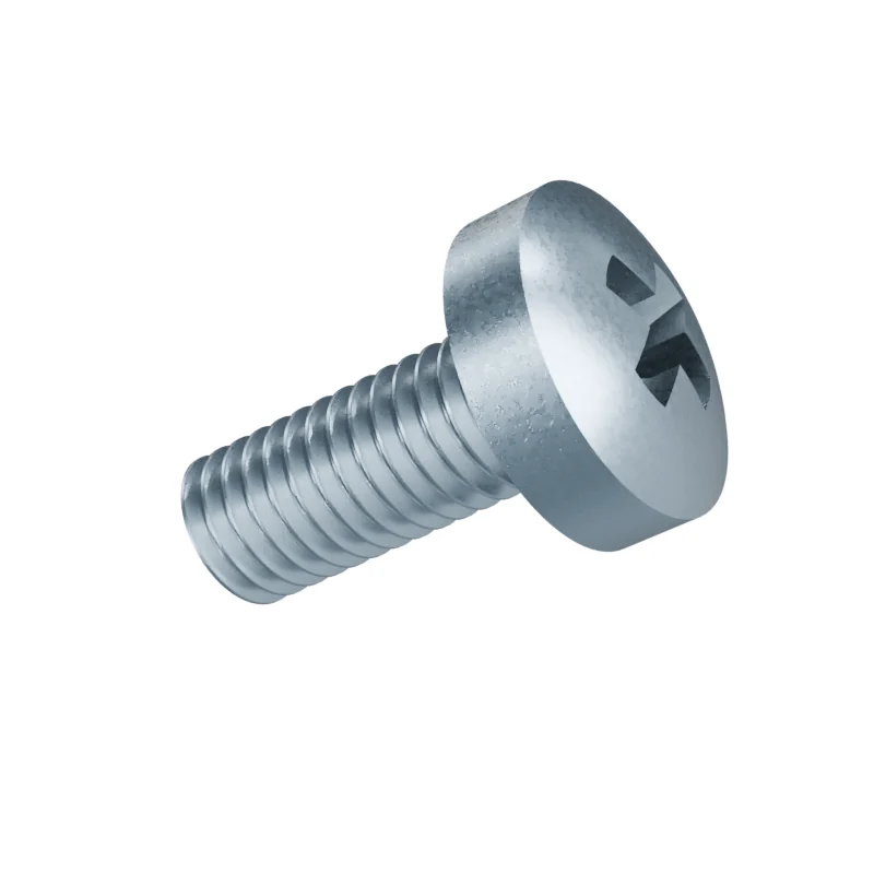 Phillips Pan Head Machine Screw DIN 7985 M5 × 12, zinc plated
