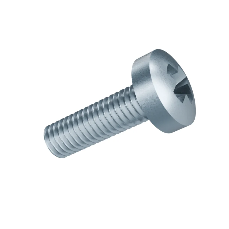 Phillips Pan Head Machine Screw DIN 7985 M6 × 20, zinc plated