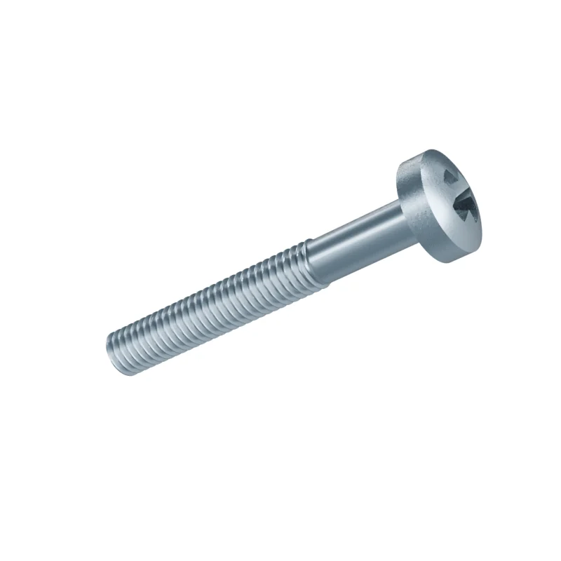 Phillips Pan Head Machine Screw DIN 7985 M6 × 45, zinc plated