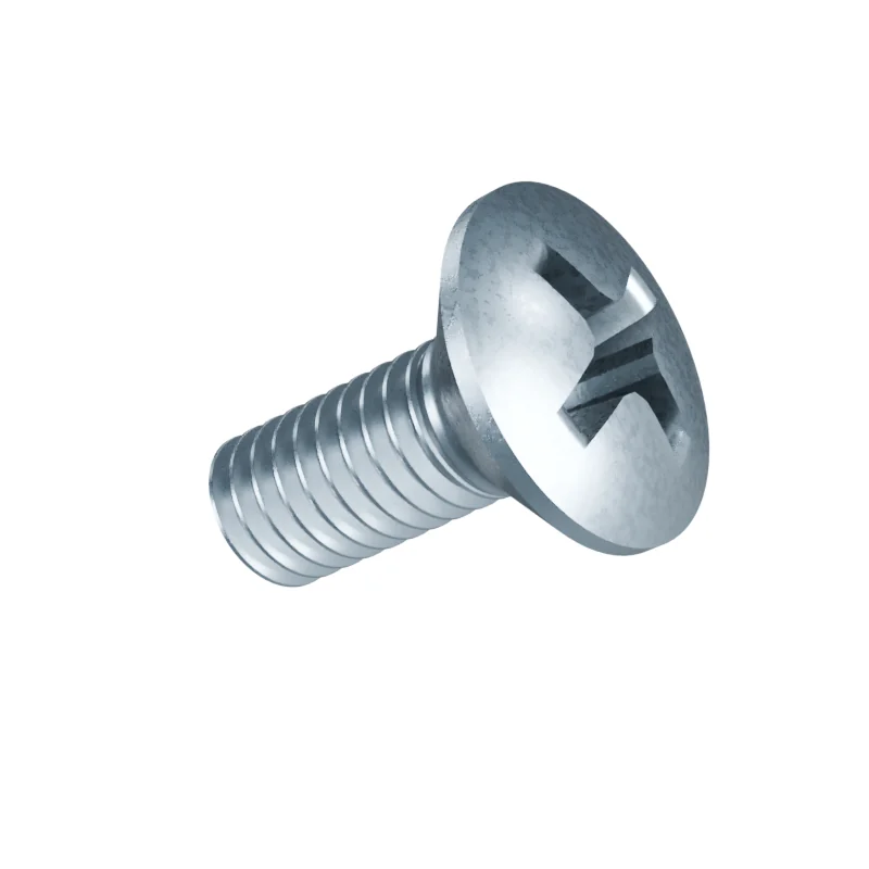 Phillips Raised Countersunk Machine Screw ISO 7047 M4 × 10, zinc plated