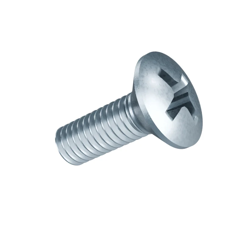 Phillips Raised Countersunk Machine Screw ISO 7047 M4 × 12, zinc plated