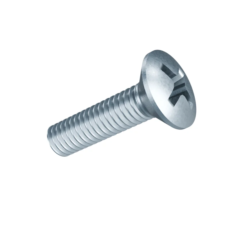 Phillips Raised Countersunk Machine Screw ISO 7047 M4 × 16, zinc plated