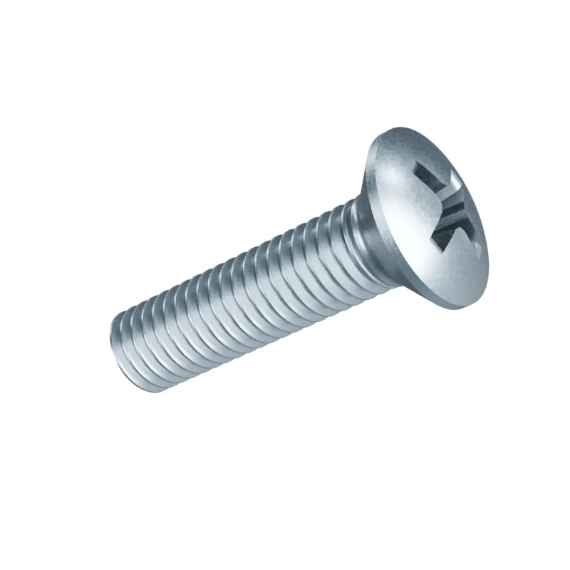 Phillips Raised Countersunk Machine Screw ISO 7047 M5 × 20, zinc plated