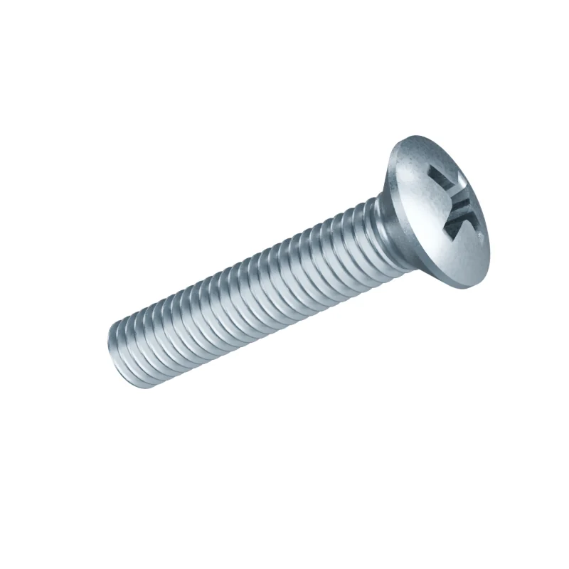 Phillips Raised Countersunk Machine Screw ISO 7047 M5 × 25, zinc plated