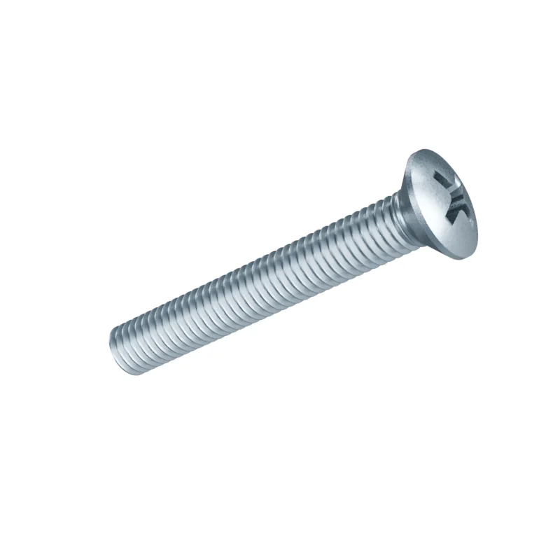 Phillips Raised Countersunk Machine Screw ISO 7047 M5 × 35, zinc plated
