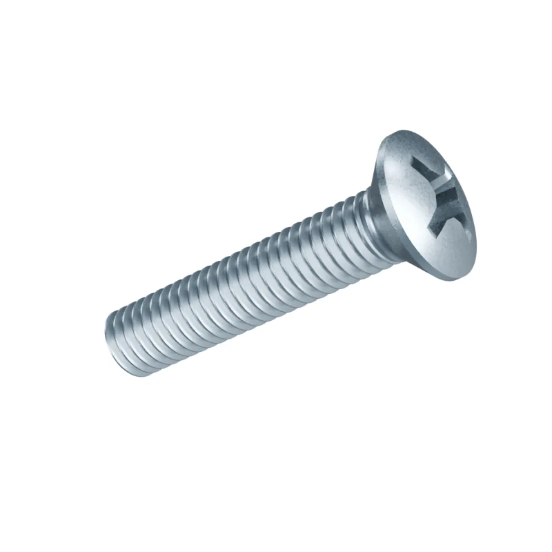 Phillips Raised Countersunk Machine Screw ISO 7047 M6 × 30, zinc plated