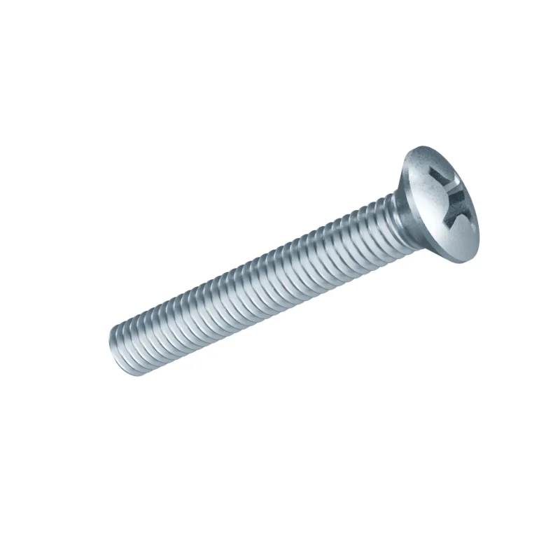 Phillips Raised Countersunk Machine Screw ISO 7047 M6 × 40, zinc plated