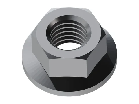 Serrated Hex Flange Nut DIN 6923 M10, overview