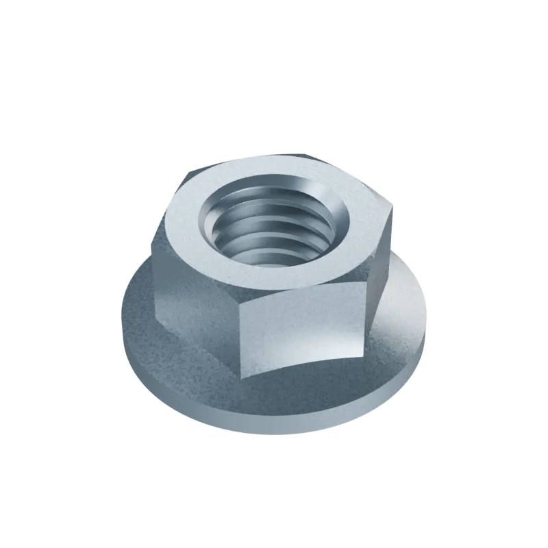 Serrated Hex Flange Nut DIN 6923 M10, zinc plated