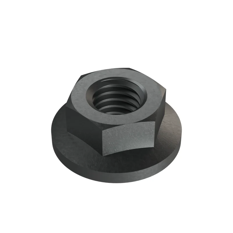 Serrated Hex Flange Nut DIN 6923 M5, plain steel