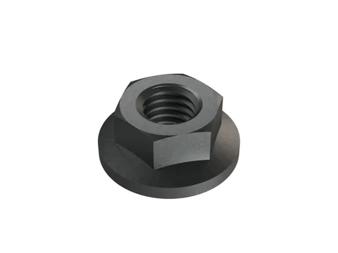 Serrated Hex Flange Nut DIN 6923 M5, plain steel