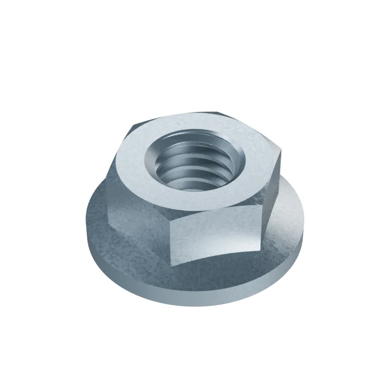 Serrated Hex Flange Nut DIN 6923 M6, zinc plated