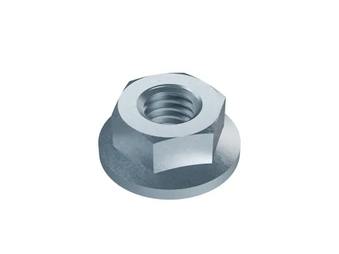 Serrated Hex Flange Nut DIN 6923 M6, zinc plated