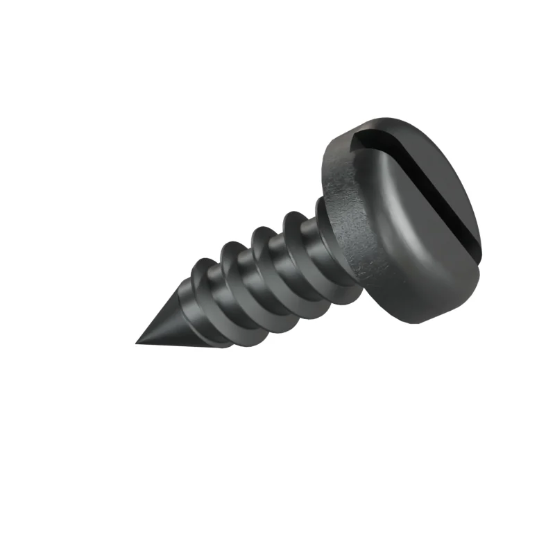 Slotted Pan Head Tapping Screw ISO 1481 ST2.2 × 6.5, plain steel