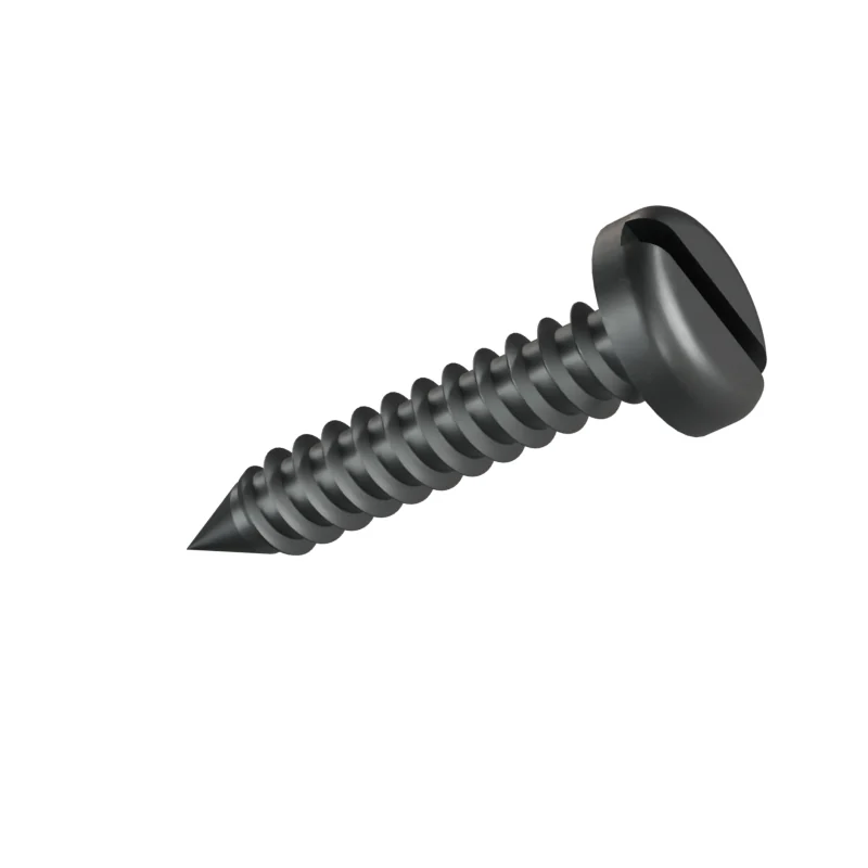 Slotted Pan Head Tapping Screw ISO 1481 ST4.2 × 22, plain steel