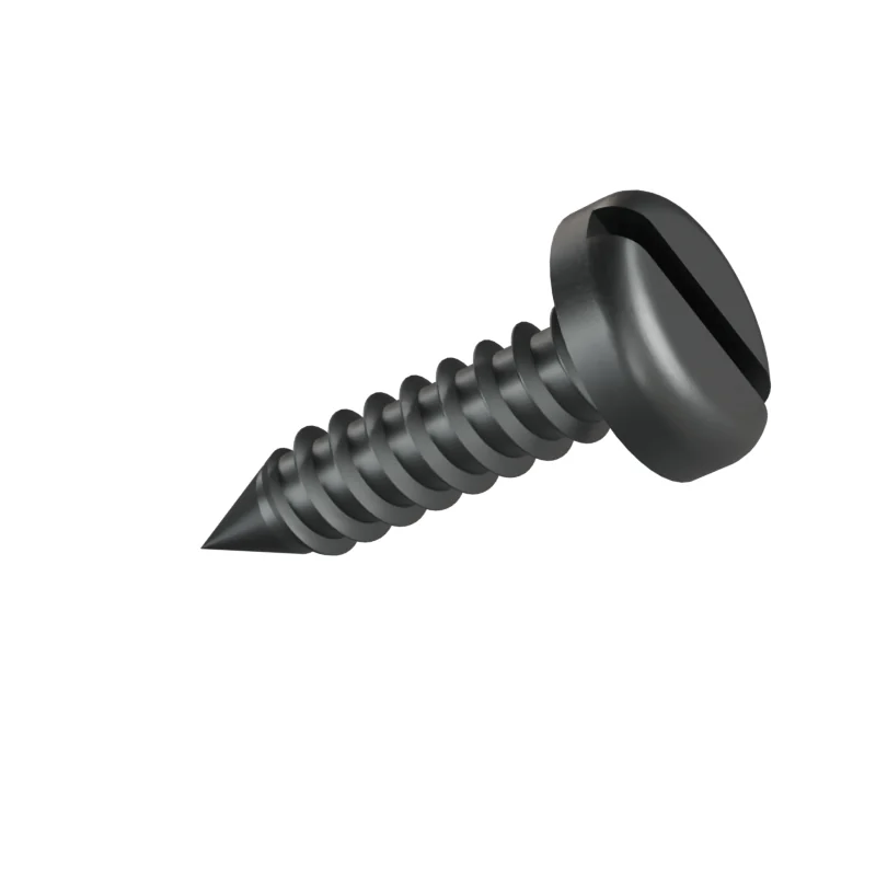 Slotted Pan Head Tapping Screw ISO 1481 ST5.5 × 22, plain steel