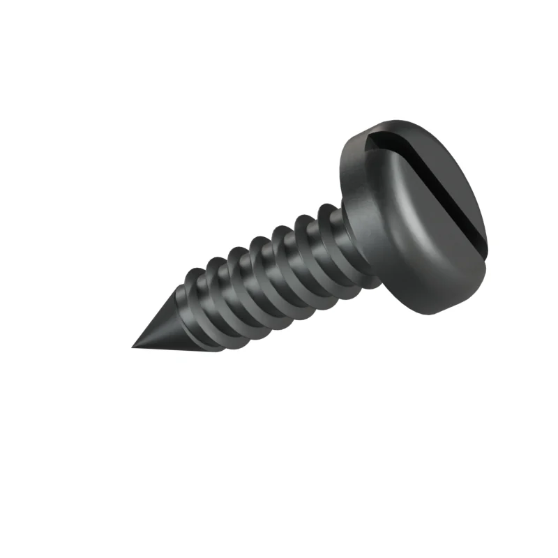 Slotted Pan Head Tapping Screw ISO 1481 ST6.3 × 22, plain steel