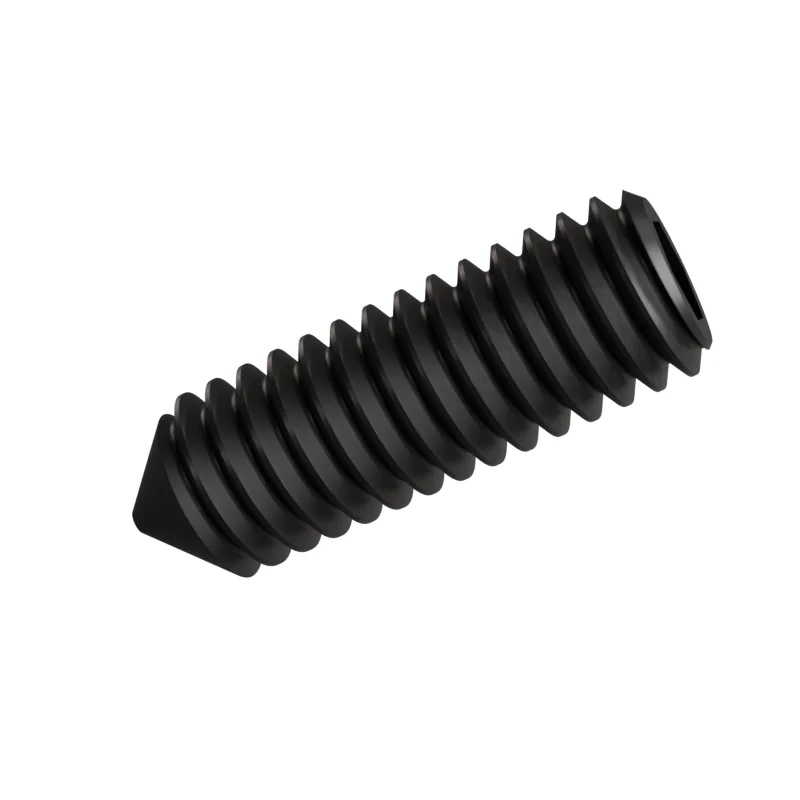 Socket Set Screw Cone Point ISO 4027 M4 × 12, black oxide